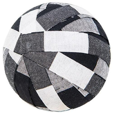 6 Set White and Black Buffalo Check Balls - The Fox Decor